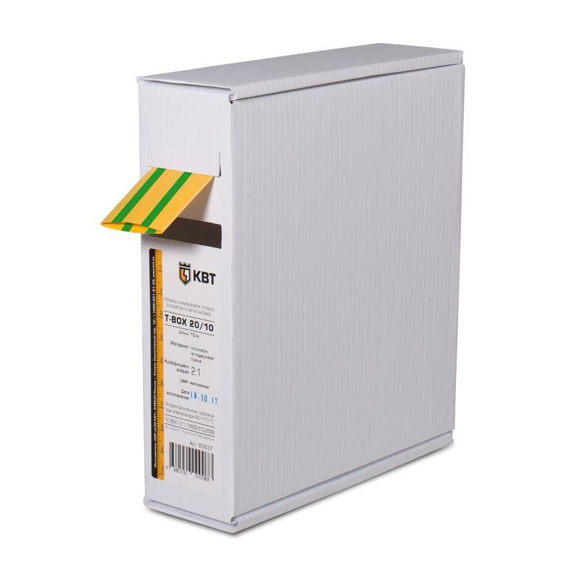 трубка термоусадочная в евро боксе t-box 12/6 желт./зел. (уп.10м) квт 65626 от BTSprom.by