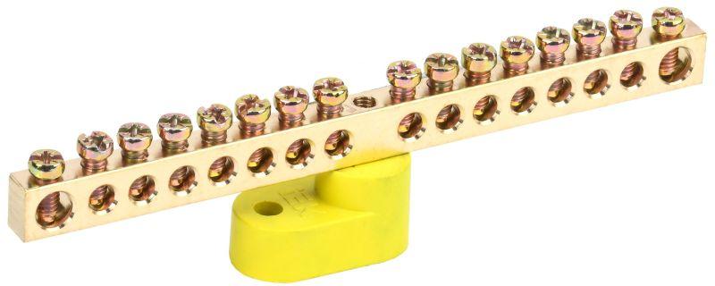 шина pe "земля" шни-6х9-16-у1-ж на одном угловом изоляторе iek ynn10-69-16c1-k05 от BTSprom.by