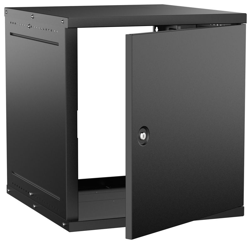 шкаф настенный 12u 600х650мм дверь метал. черн. generica lwe5-12u67-mf-g от BTSprom.by