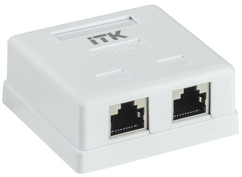 розетка компьютерная 2-м оп rj45 кат.5e ftp itk cs2-1c5ef-22 от BTSprom.by
