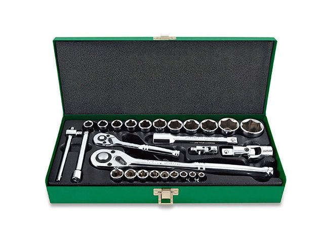 набор головок 1/4" 1/2" 27предм. 6гр. метал.кейс toptul gcad2802 от BTSprom.by