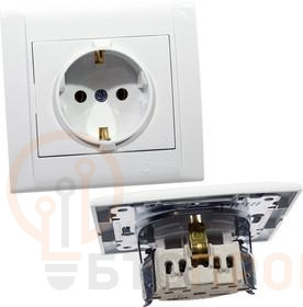 Розетка 1-м СП Defne 16А IP20 с заземл. бел. Makel 42001008 фото в каталоге от BTSprom.by  Розетка 1-м СП Defne 16А IP20 с заземл. бел. Makel 42001008 фото в каталоге от BTSprom.by