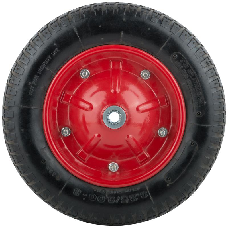  Колесо запасное 360х70х230мм для тачки 77555 (3.25дюйм/3.00дюйм-8дюйм) (посадка ширина 90мм диаметр 16мм ) FIT 77565 фото в каталоге от BTSprom.by