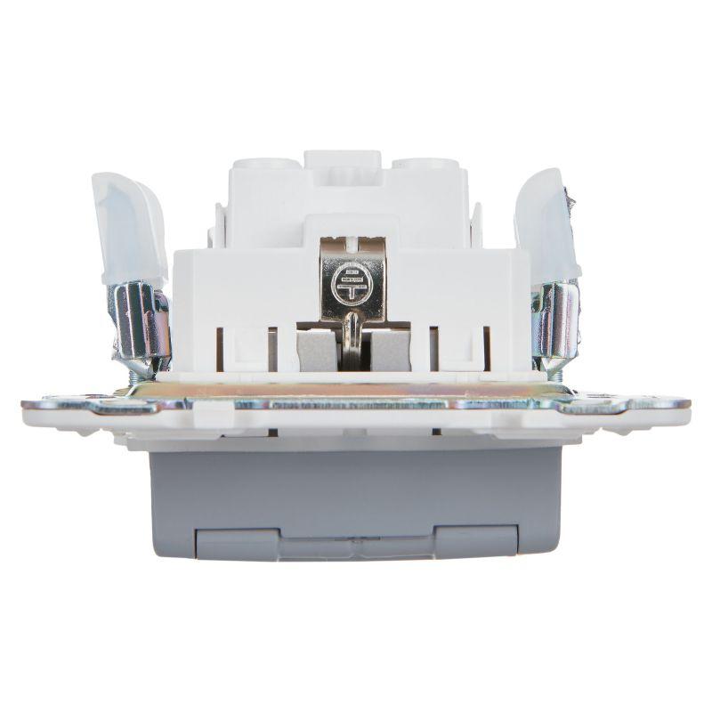  Розетка 1-м SKANDY 16А IP44 с заземл. защ. шторки с крышкой SK-R11Gr сер. IEK SK-R16-16-44-K03 фото в каталоге от BTSprom.by