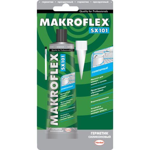 герметик санитарный силиконовый sx101 (70мл) прозр. makroflex б0026310 от BTSprom.by