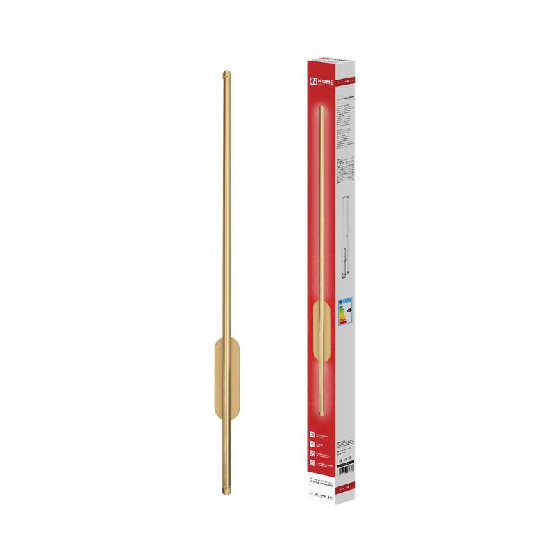 светильник светодиодный estetika luv-80b-40gl 15вт 4000к ip40 1050лм 230в 800х50х25 зол. in home 4690612067391 от BTSprom.by