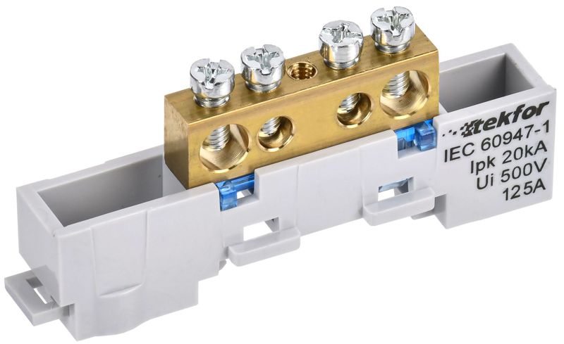 шина нулевая n неизол. на универс. держ. 8х12-4-с tekfor iek tf-nn20-04-dl-k07 от BTSprom.by