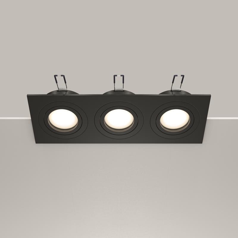  Светильник Atom 3х10Вт GU10 встраив. Maytoni DL024-2-03B фото в каталоге от BTSprom.by