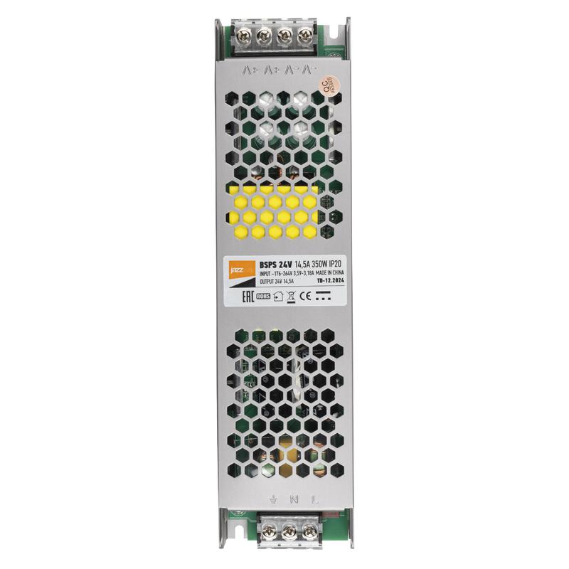 блок питания для светодиодной ленты 350вт 14.6а 24в ip20 bsps метал. pro jazzway 5024298 от BTSprom.by