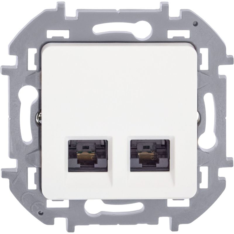  Розетка компьютерная 2-м Inspiria RJ45 кат.5E UTP бел. IEK 673835 фото в каталоге от BTSprom.by