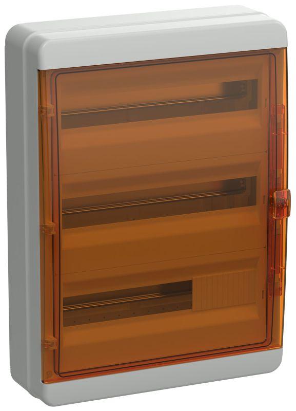 корпус кмпн-54 tekfor ip65 оранж. прозр. дверь пластик. iek tf5-kp72-n-54-65-k03-k09 от BTSprom.by