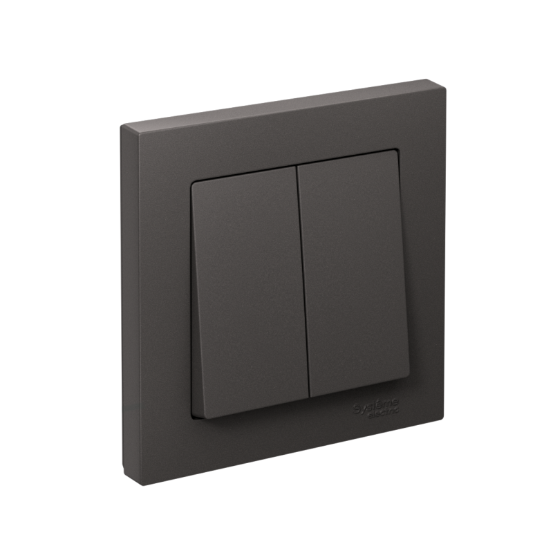 выключатель 2-кл. atlasdesign сх.5 10ах в сборе базальт se atn001452 от BTSprom.by