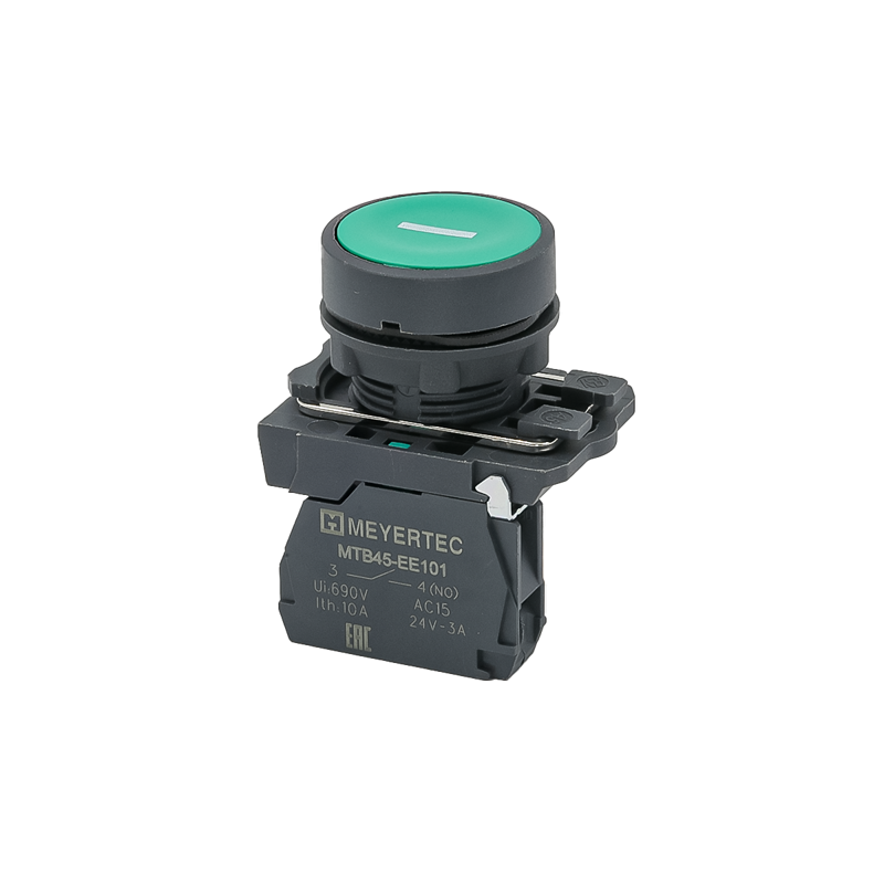 кнопка плоская маркировка "i" 1no ip65 пластик mtb5-aa31521 зел. овен 137239 от BTSprom.by