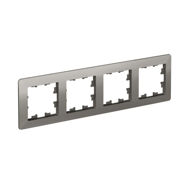 рамка 4-м atlasdesign air сталь/дым. черн. se atn220904 от BTSprom.by