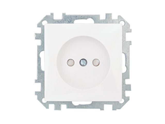 розетка 1-ая (скрытая, б/з, з/ш) белая, стиль, bylectrica рс16-528 от BTSprom.by