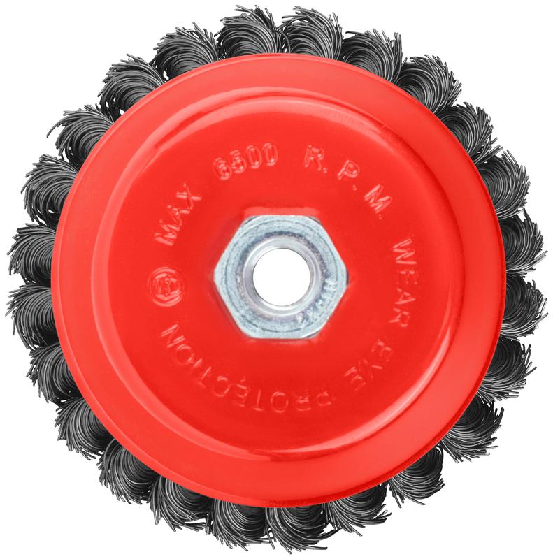  Корщетка-чашка гайка М14 стальная витая проволока 125мм FIT 39469 фото в каталоге от BTSprom.by