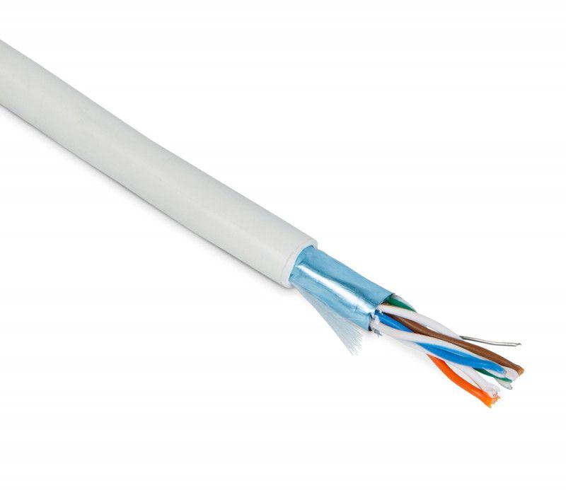 кабель витая пара экранир. f/utp кат.5e 4 пары 26 awg мж patch экран-фольга pvc -20град.c-+75град.c futp4-c5e-p26-in-pvc-wh-305 бел. (уп.305м) hyperline 236285 от BTSprom.by