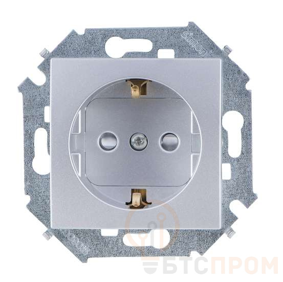 Розетка 1-м СП Simon 15 16А IP20 250В с заземл. винтов. клеммы механизм алюм. Simon 1591432-033 фото в каталоге от BTSprom.by  Розетка 1-м СП Simon 15 16А IP20 250В с заземл. винтов. клеммы механизм алюм. Simon 1591432-033 фото в каталоге от BTSprom.by