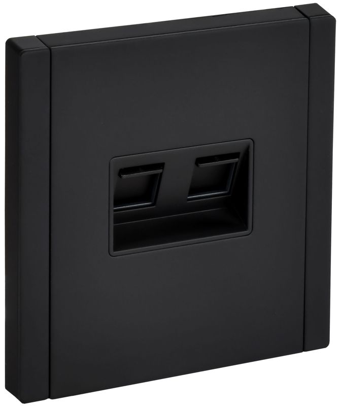 розетка компьютерная 2-м forte&piano fp134m rj45 кат.6 черн. iek fp-k20-2-m-k02 от BTSprom.by