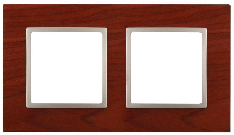 рамка 2-м 14-5302-08 дерево elegance вишня+шампань эра б0034573 от BTSprom.by