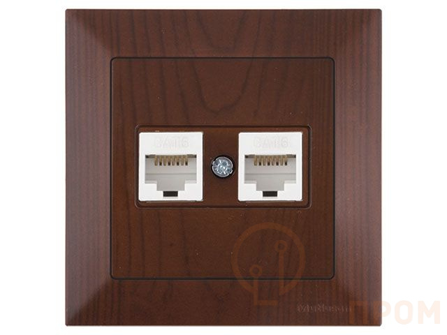 Розетка компьютерная 2xRJ45 (Cat6, скрытая) орех, DARIA, MUTLUSAN ((2xRJ 45) 8-pin, соединения типа 568A или 568B) 2120 141 0157 фото в каталоге от BTSprom.by  Розетка компьютерная 2xRJ45 (Cat6, скрытая) орех, DARIA, MUTLUSAN ((2xRJ 45) 8-pin, соединения типа 568A или 568B) 2120 141 0157 фото в каталоге от BTSprom.by