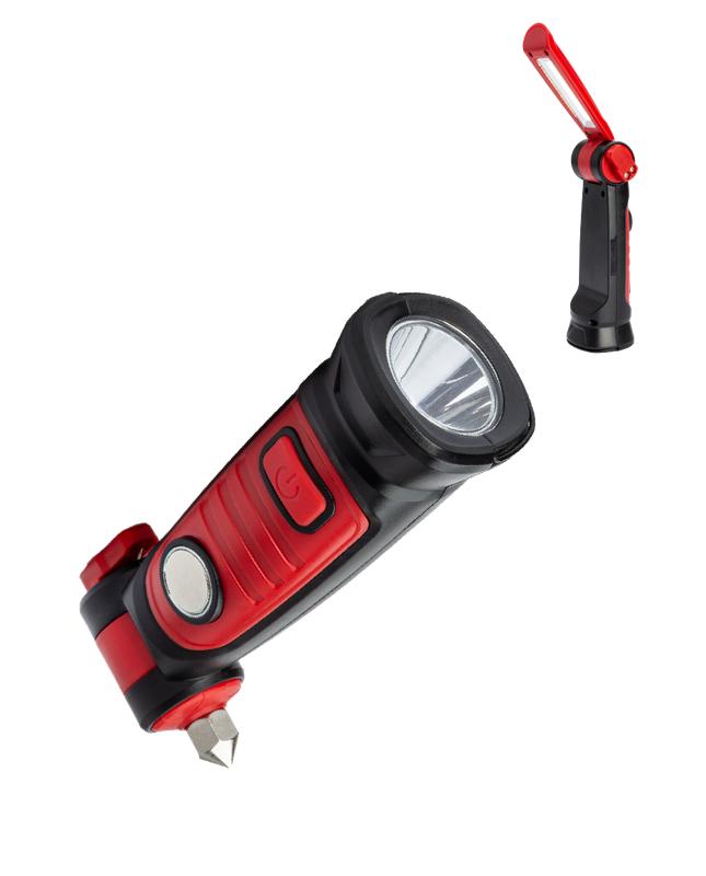 фонарь-светильник аккумуляторный 2вт led+5вт cob led li-ion 18650 1200ма.ч корпус abs-пластик usb-шнур магнит на корпусе стропорез для авторемней аварийный молоток космос koc706lit от BTSprom.by