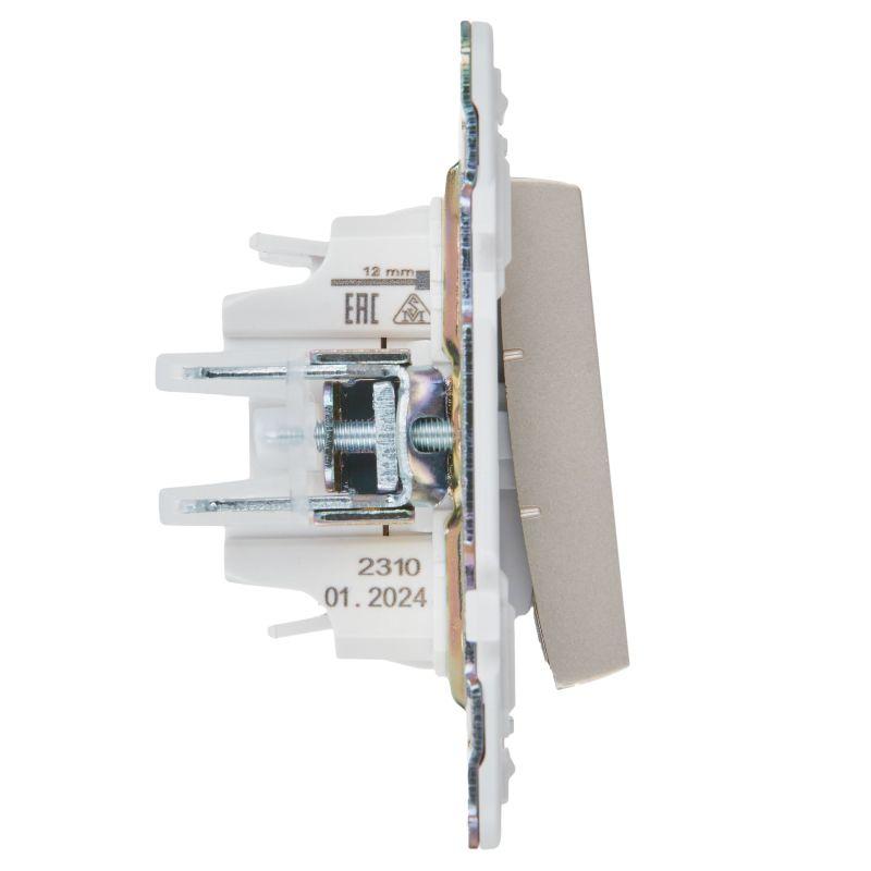  Выключатель 3-кл. SKANDY 10А SK-V11Sh шампань IEK SK-V30-0-10-K37 фото в каталоге от BTSprom.by