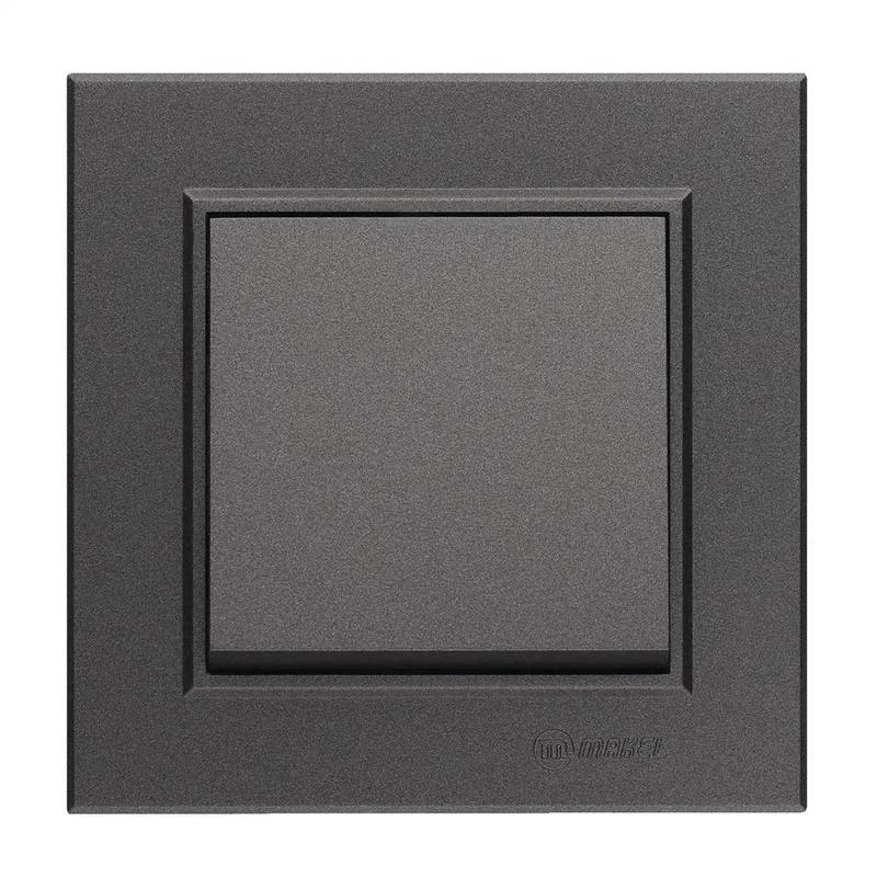 выключатель 1-кл. сп karea 10а ip20 дым. металлик makel 56050001 от BTSprom.by