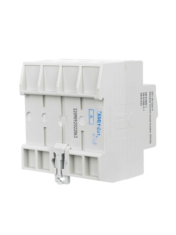  Выключатель дифференциального тока (УЗО) 4п 63А 100мА тип A ВД1-63 KARAT IEK MDV11-4-063-100 фото в каталоге от BTSprom.by