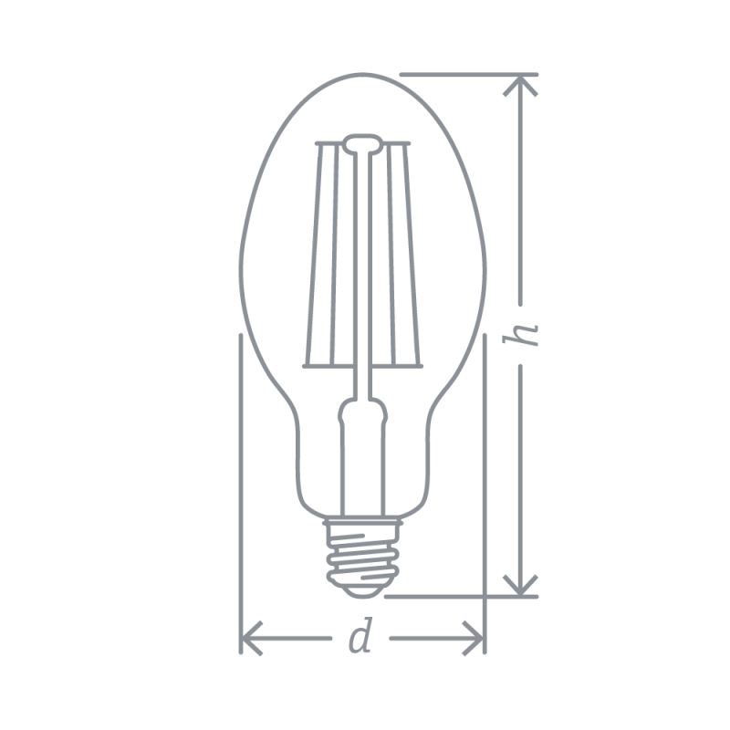 Лампа светодиодная филаментная высокомощная 14 339 NLL-ED90-18-230-840-Е27-CL 18Вт прозрачная 4000К нейтр. бел. E27 3000лм 176-264В Navigator 14339 фото в каталоге от BTSprom.by