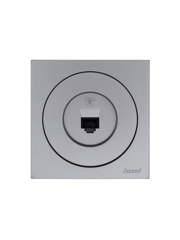  Розетка телефонная СП OSEN RJ11 евро механизм сер. матов. LEZARD 743-7488-137 фото в каталоге от BTSprom.by