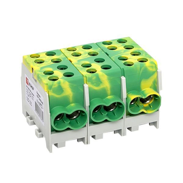  Клемма распределительная КСР с двойн. винтом 2х35/2х25 желт./зел. PROxima EKF ksr-2.35-2.25-y-green фото в каталоге от BTSprom.by