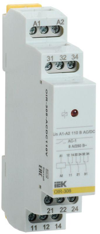 реле промежуточное oir 3 конт. (8а) 110в ac/dc iek oir-308-acdc110v от BTSprom.by