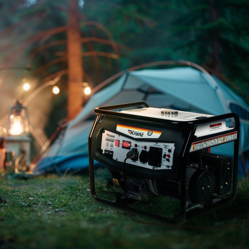  Генератор бензиновый KR8000 8кВт 230В 25л ручной старт KRANZ KR-16-1137 фото в каталоге от BTSprom.by