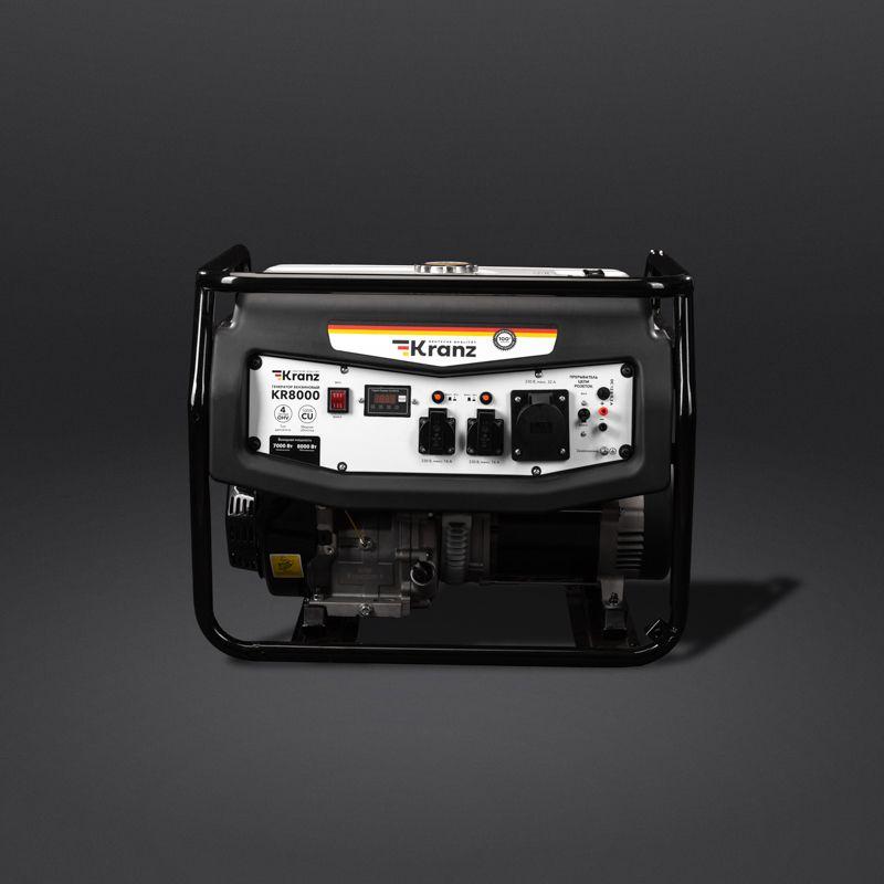  Генератор бензиновый KR8000 8кВт 230В 25л ручной старт KRANZ KR-16-1137 фото в каталоге от BTSprom.by
