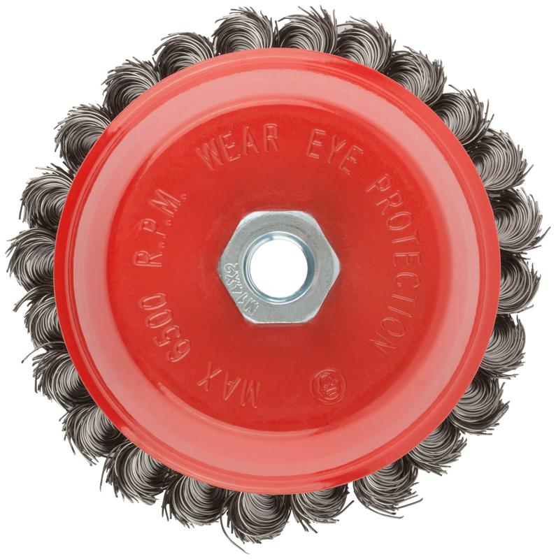  Корщетка чашечная гайка М14 стальная витая проволока 125мм КУРС 39044 фото в каталоге от BTSprom.by