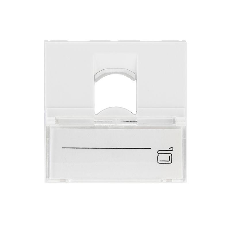 вставка mosaic 45х45 на 1 порт с прозр. шторкой и увеличенным окном маркировки бел. rexant 03-0161 от BTSprom.by