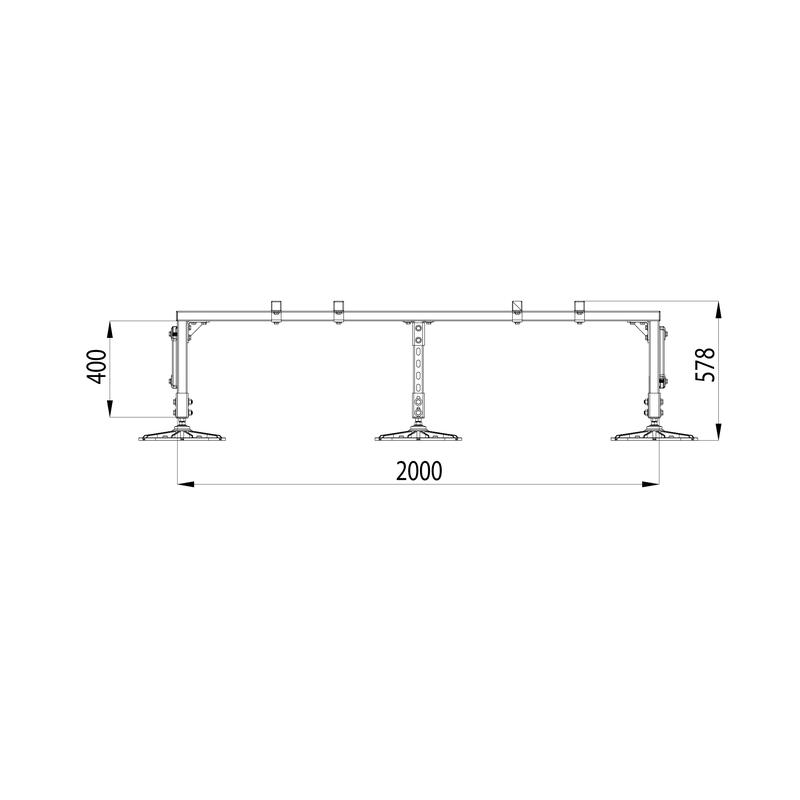  Конструкция опорная для установки оборудования TECHNORAPTOR FOOT 2000х1200 HD КМ TR0246 фото в каталоге от BTSprom.by