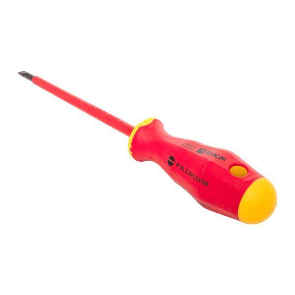  Отвертка Professional SL5.5х1мм VDE 1000В EKF sl-5.5-1-pro-in фото в каталоге от BTSprom.by