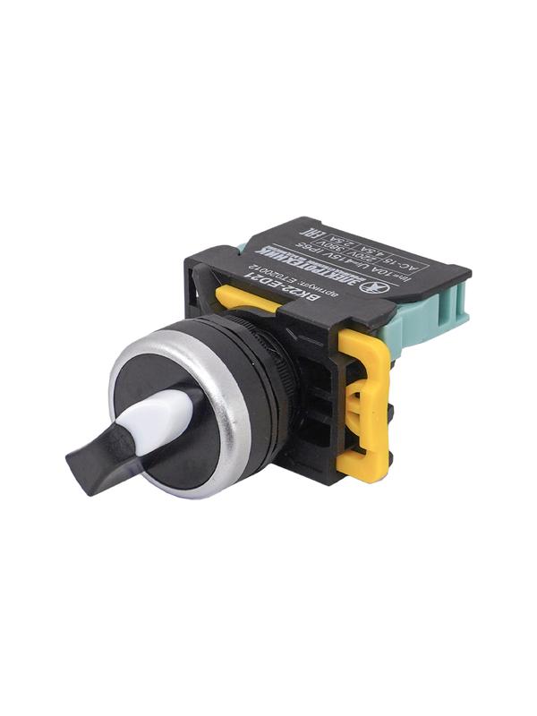 переключатель вк22-ed21 1но на 2 положения с фиксацией i-o стандартная рукоятка d22мм ip65 электротехник et020012 от BTSprom.by