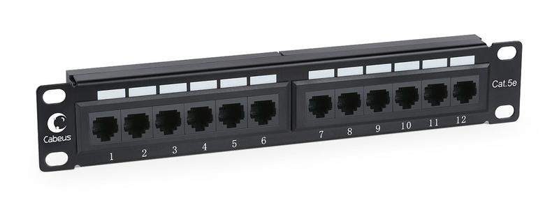 патч-панель 10дюйм установ. размер 236мм 12 портов rj45 кат.5e dual idc cabeus 7085c от BTSprom.by