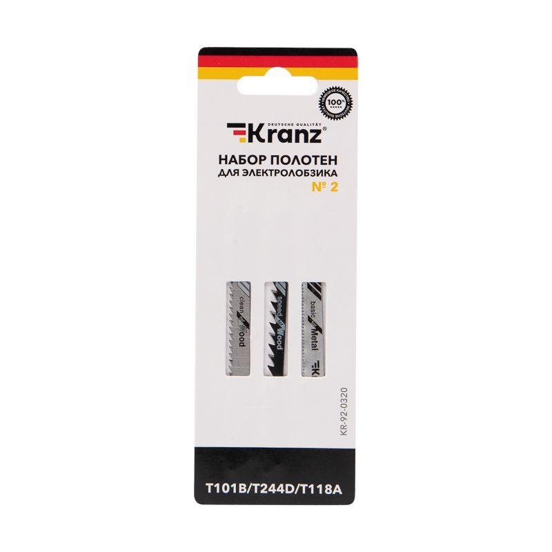  Набор полотен для электролобзика № 2 T101B/T118A/T244D 3шт Kranz KR-92-0320 фото в каталоге от BTSprom.by