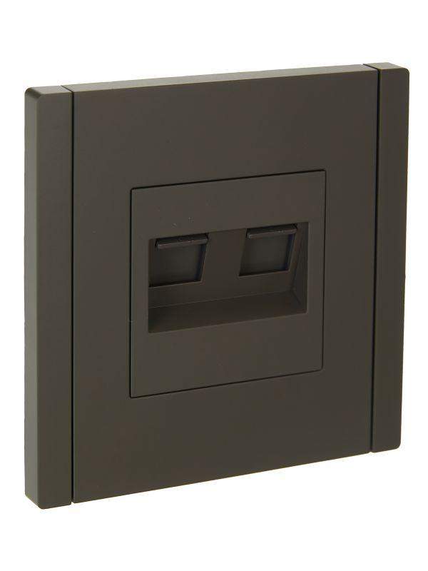 розетка 2-м rj11+rj45 кат.5e forte&piano fp335 сер. iek fp-kt20-o-1-k03 от BTSprom.by