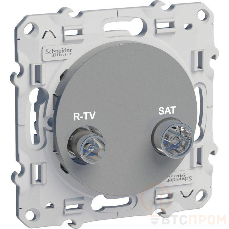 Розетка телевизионная оконечная TV/R/SAT СП Odace механизм алюм. SchE S53R455 фото в каталоге от BTSprom.by  Розетка телевизионная оконечная TV/R/SAT СП Odace механизм алюм. SchE S53R455 фото в каталоге от BTSprom.by