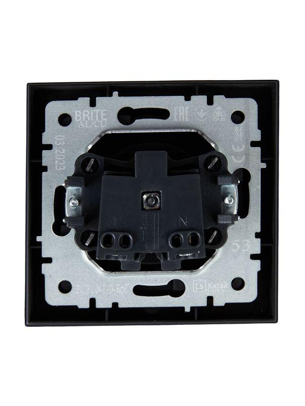  Розетка СП BRITE РСР10-1-0-БрГ 10А в сборе без заземл. без защ. шторок графит IEK BR-R10-10-K53-F фото в каталоге от BTSprom.by