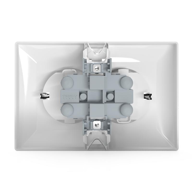  Розетка 2-м СП AVA 16А IP20 с заземл. защ. шторки в сборе бел. TOKOV LIGHT TKL-AV-R2FZSF-C01 фото в каталоге от BTSprom.by