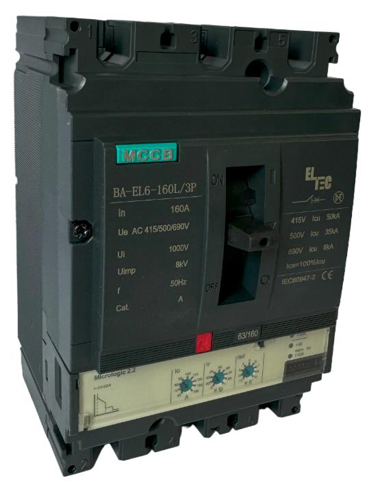 выключатель автоматический mccb ba-el6-160l/3p 160а (электронный micrologic 2.2 icu:50ka) eltec 1222160 от BTSprom.by