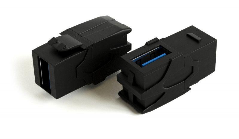 вставка kj1-usb-va3-bk формата keystone jack с прох. адапт. usb 3.0 (type a) 90 градусов rohs черн. hyperline 251219 от BTSprom.by