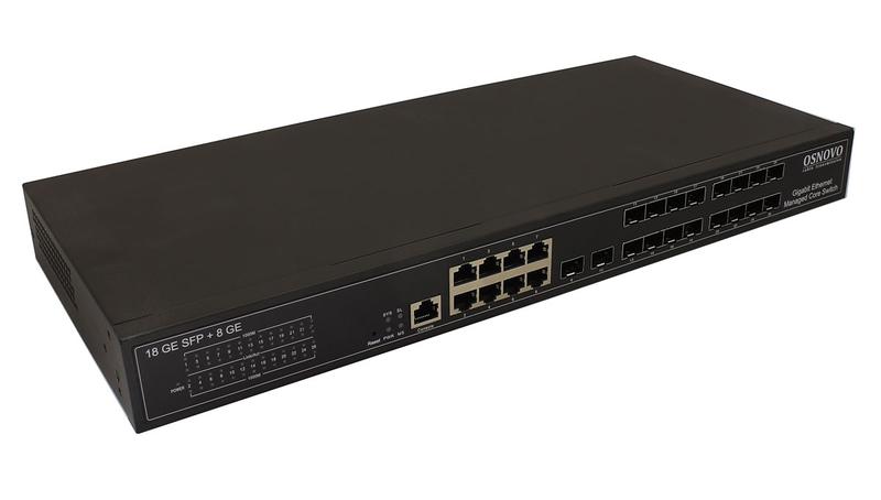 коммутатор управляемый l2+ sw-70818/l2 gigabit ethernet на 18хge sfp + 8хge rj45 портов osnovo 13263 от BTSprom.by