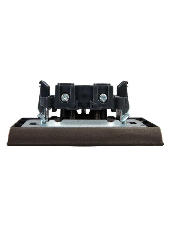  Розетка СП BRITE РСР10-1-0-БрТБ 10А в сборе без заземл. без защ. шторок бр. IEK BR-R10-10-K45-F фото в каталоге от BTSprom.by